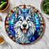 Alaskan Malamute Circular Glass Suncatcher Worktop Saver